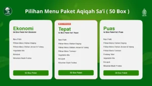 Pilihan Menu Paket Aqiqah Sa’i ( 50 Box )